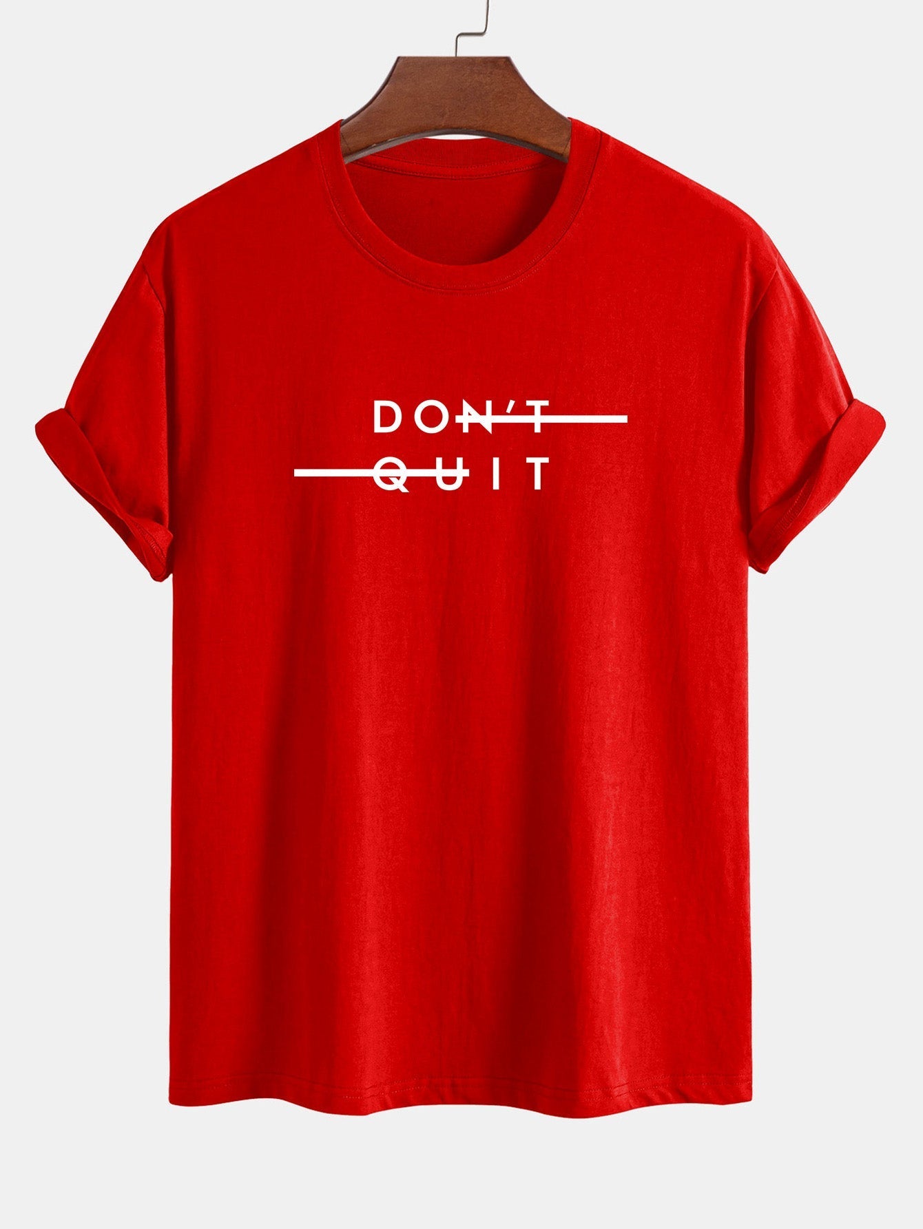 Regular Fit Don't Quit Print Cotton T-Shirt