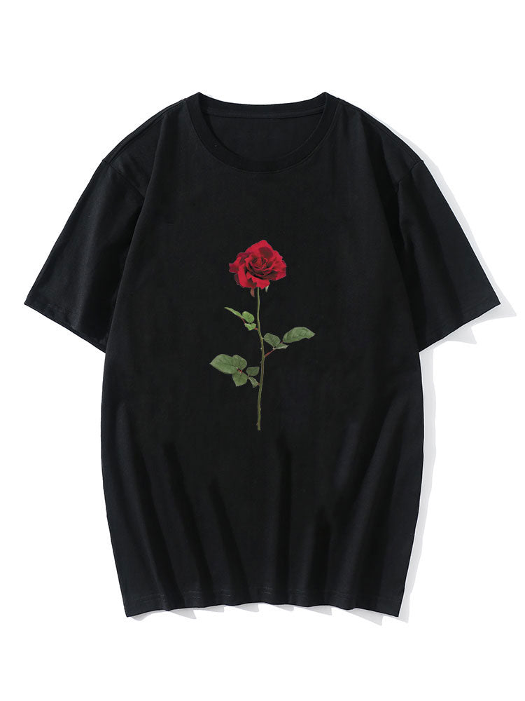 Rose Print T-Shirt
