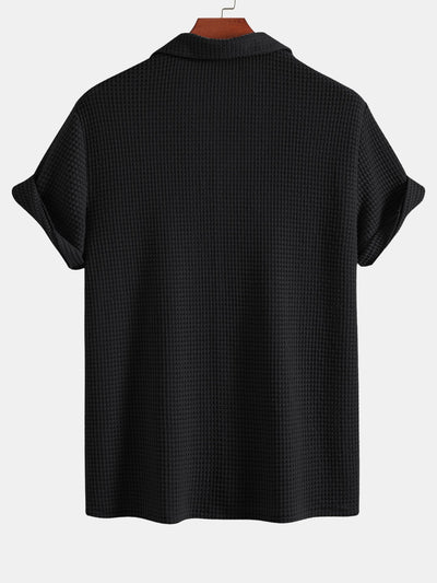 Waffle Textured Cuban Shirt