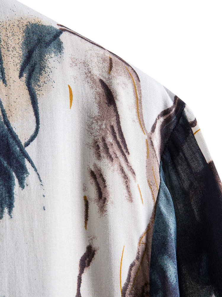 Ink Abstract Print Shirt