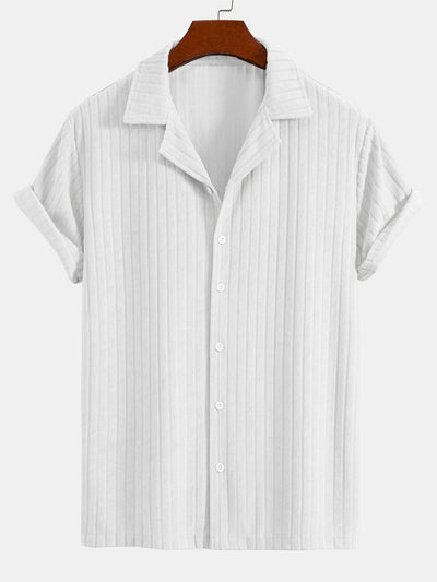 Striped Terry Cuban Shirt
