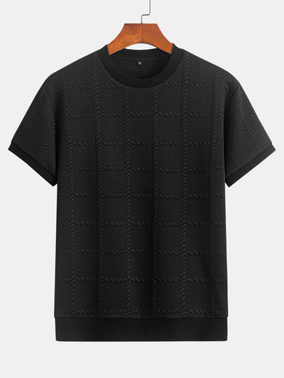 Twisted Squares Jacquard T-Shirt