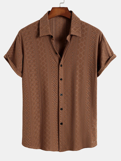 Jacquard Textured Button Up Shirt