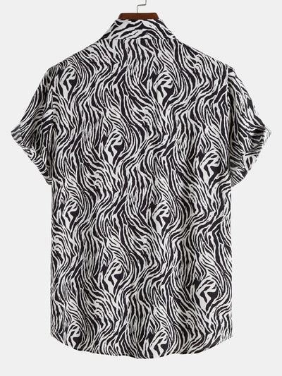Animal Texture Cotton Shirts