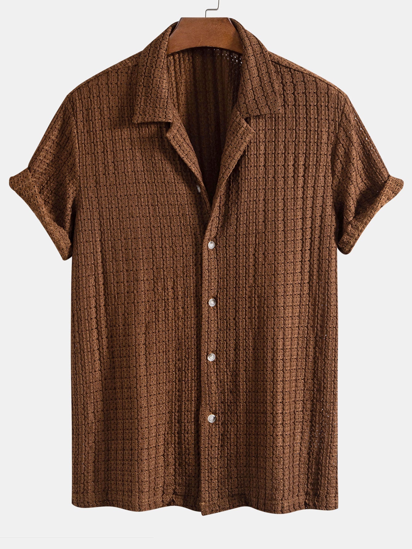 Texture Jacquard Cuban Shirt