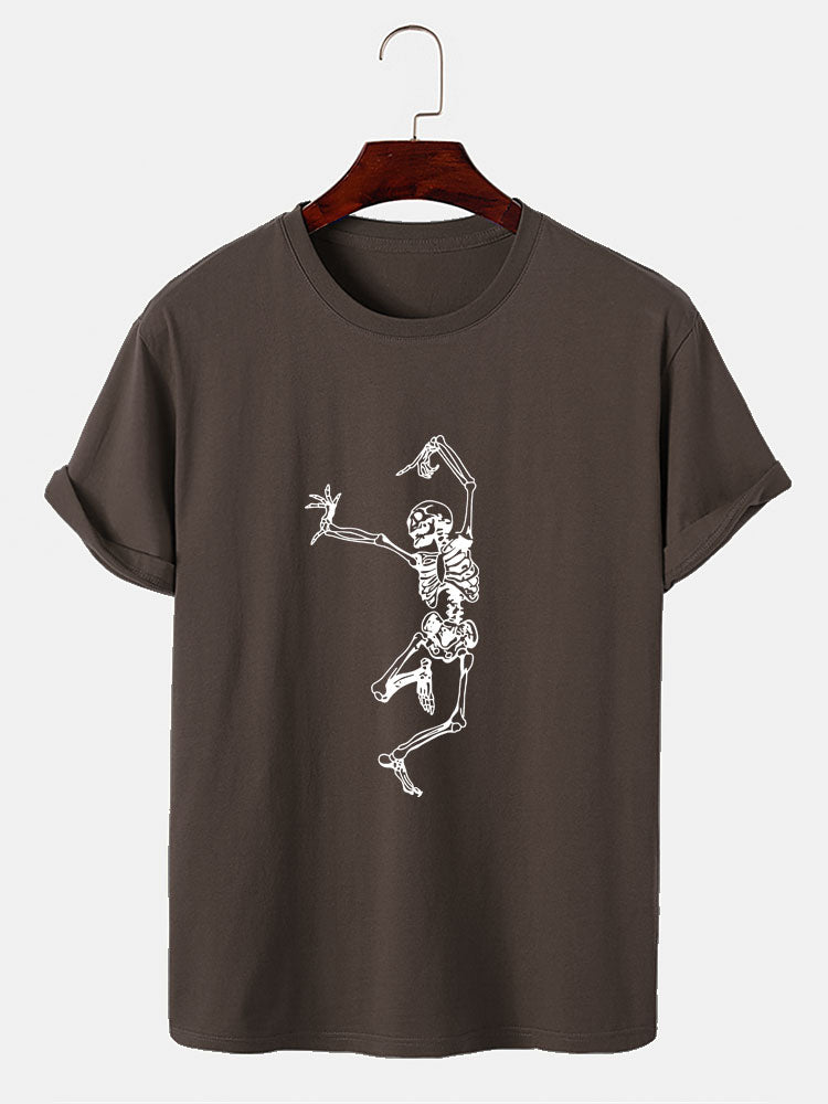 Dancing Skeleton Print T-Shirt