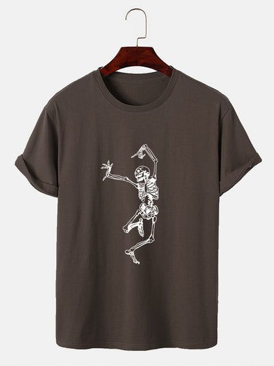 Dancing Skeleton Print T-Shirt