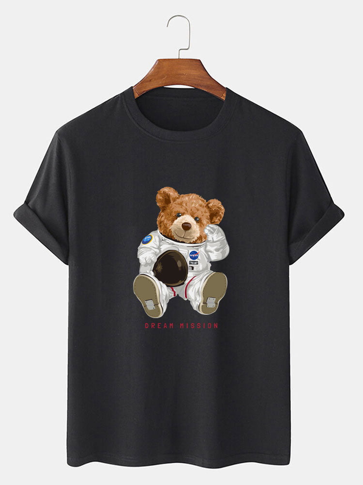 NASA Space Bear Print T-Shirt