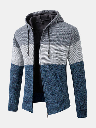 Color Block Hooded Sweater