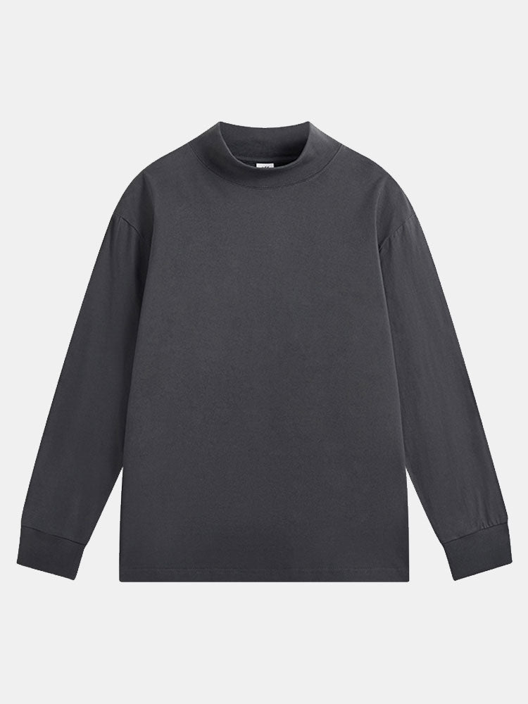 3 Pieces Basic Long Sleeve Mock Neck T-Shirt