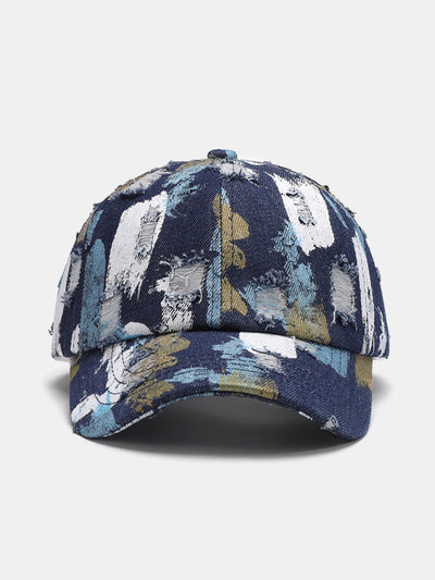 Color Graffiti Cotton Washed Distressed Baseball Cap