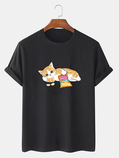 Cute Cat Print T-Shirt