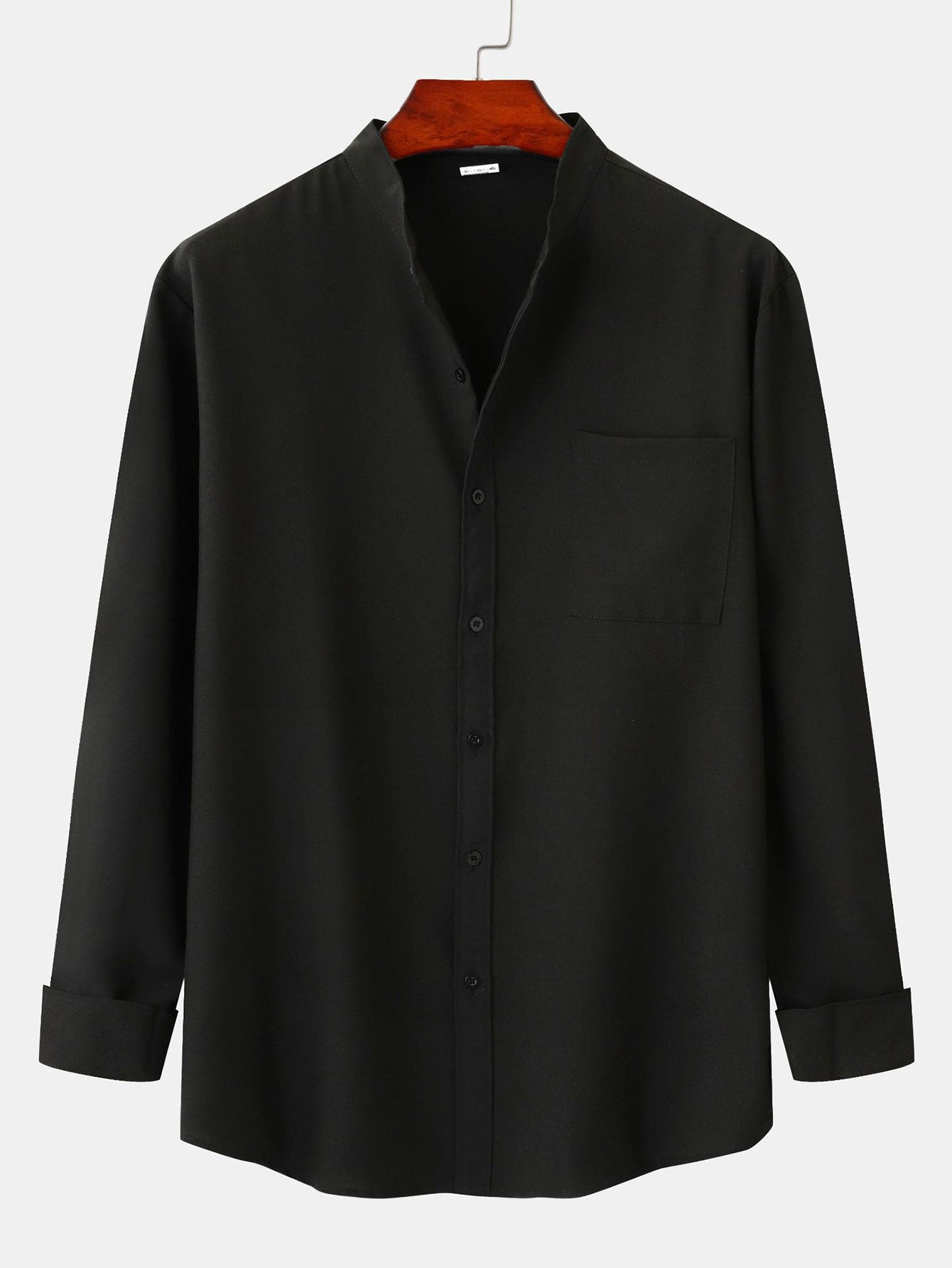 Long Sleeved Stand Collar Shirt