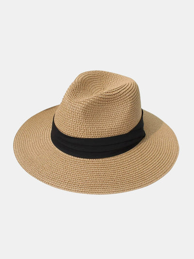 Fashionable And Casual All-match Wide-brimmed Flat Hat Suitable For Beach Trips