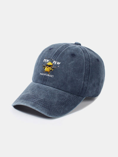 PEW PEW MADAFAKAS Chicken Pattern Casual Washed Cotton Baseball Cap