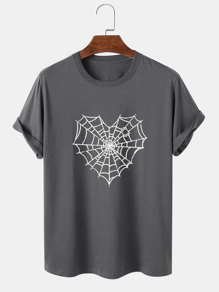 Spider Web Print T-Shirt