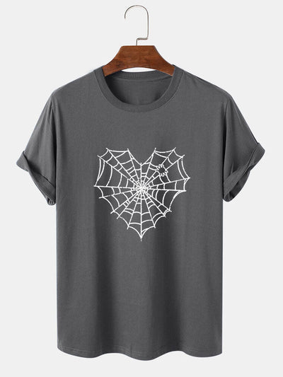 Spider Web Print T-Shirt