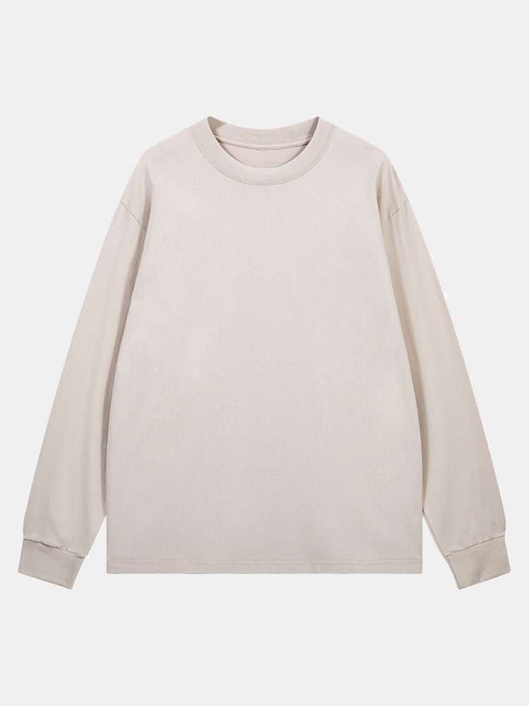 3 Pieces Basic Long Sleeve Ribbed Cuff T-Shirt