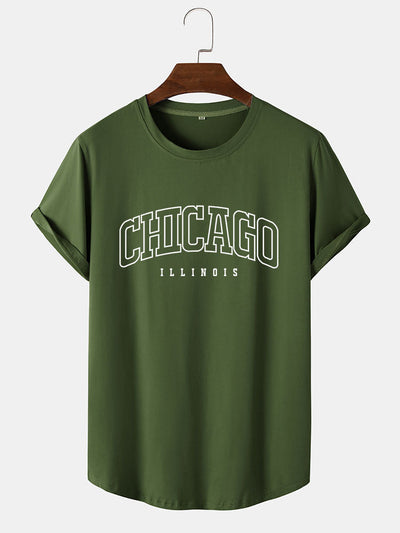 Chicago Print Arc Hem T-Shirt