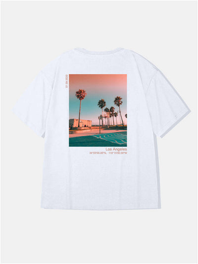 Slogan And Graphic Back Print T-Shirt Tee