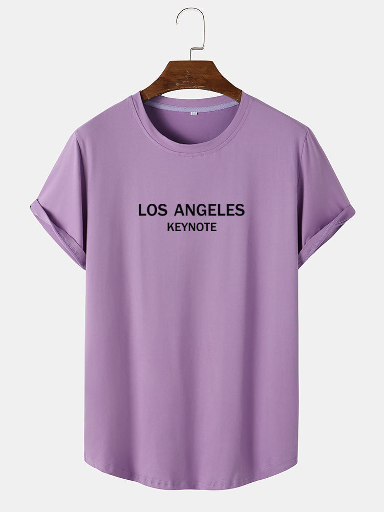 Los Angeles Print Arc Hem T-Shirt
