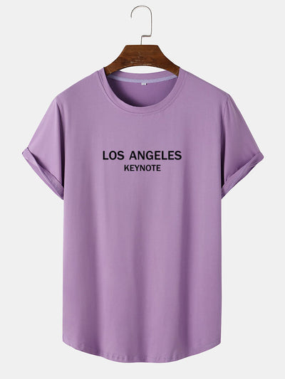 Los Angeles Print Arc Hem T-Shirt