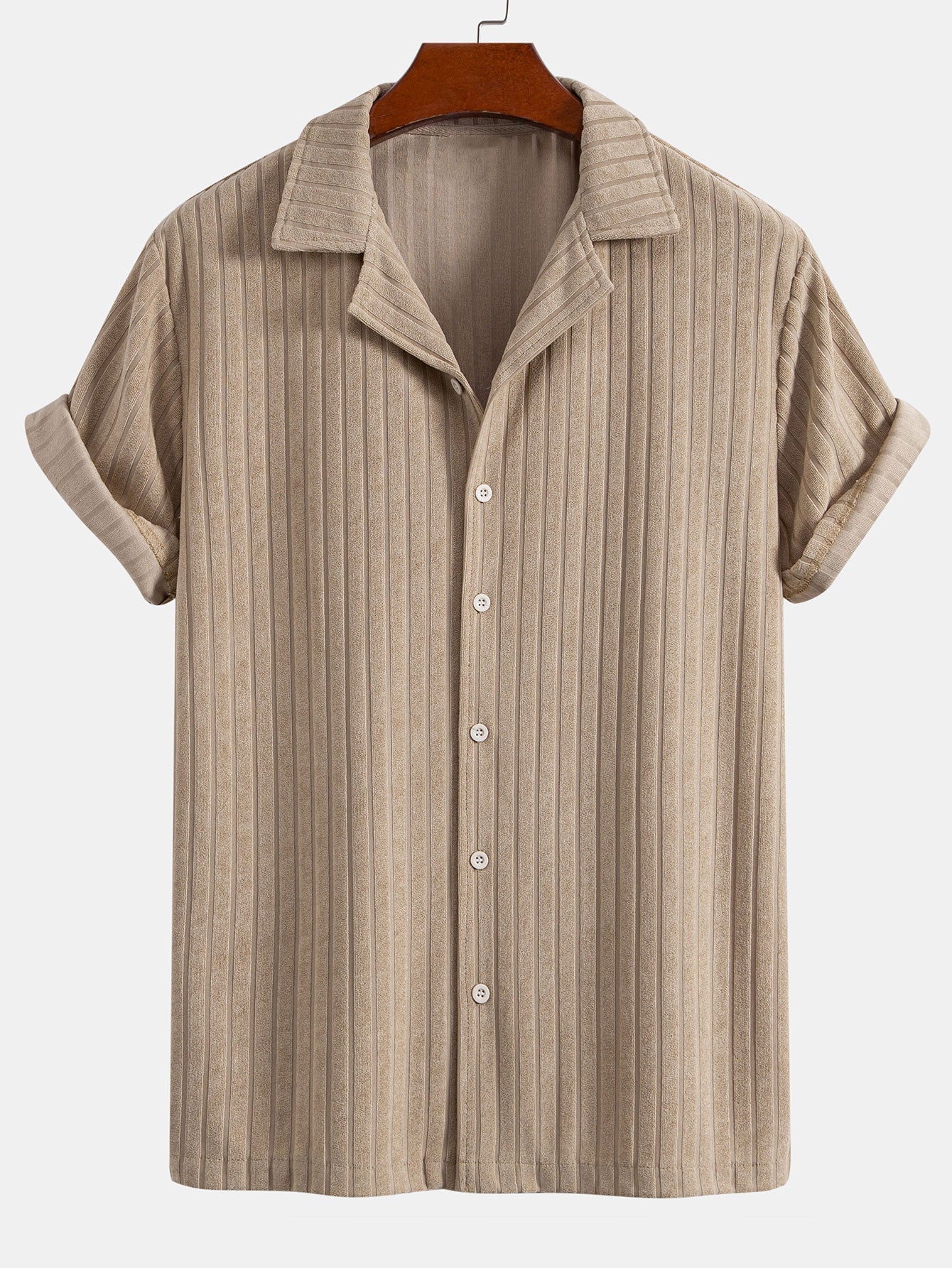 Striped Terry Cuban Shirt