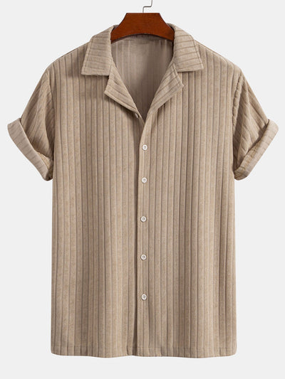 Striped Terry Cuban Shirt