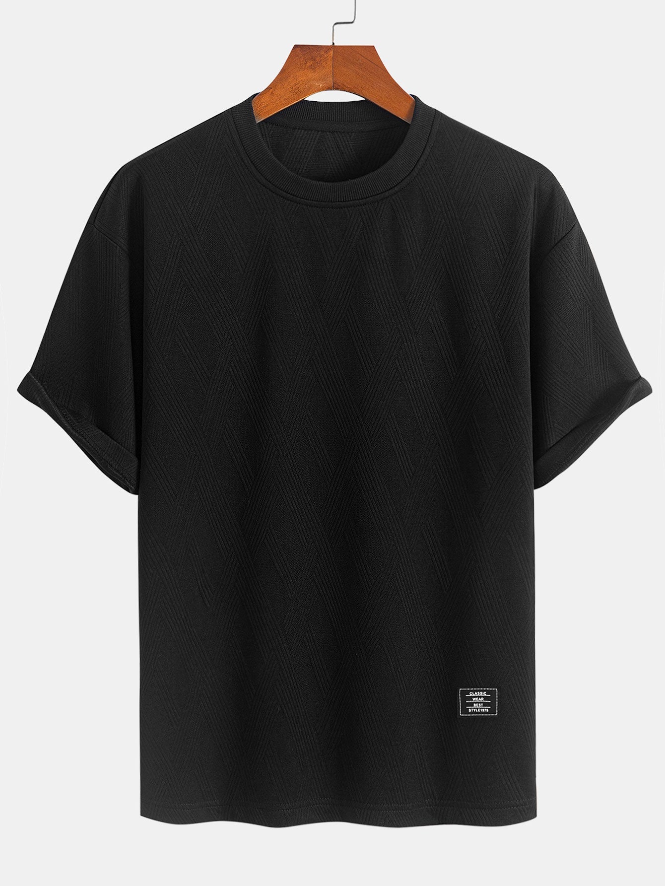 Relax Fit Diamond Jacquard T-Shirt
