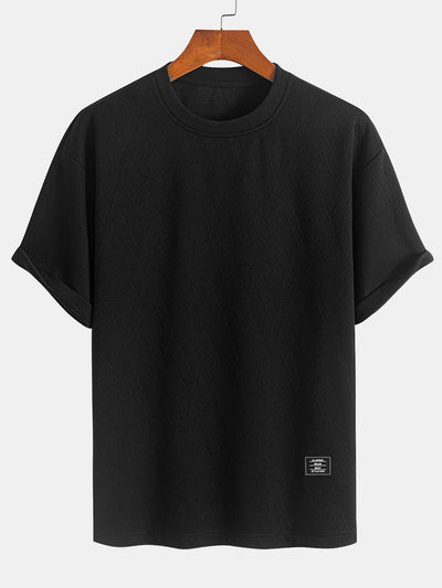 Relax Fit Diamond Jacquard T-Shirt
