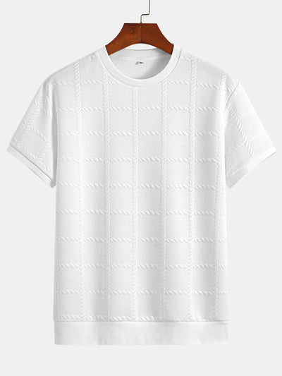 Twisted Squares Jacquard T-Shirt