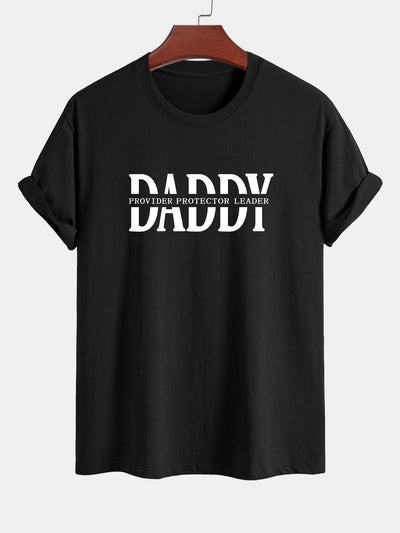Regular Fit Daddy Print Cotton T-Shirt