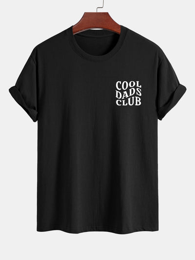 Regular Fit Cool Dads Club Print Cotton T-Shirt