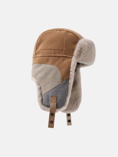Patchwork Windproof Warm Trooper Trapper Hat