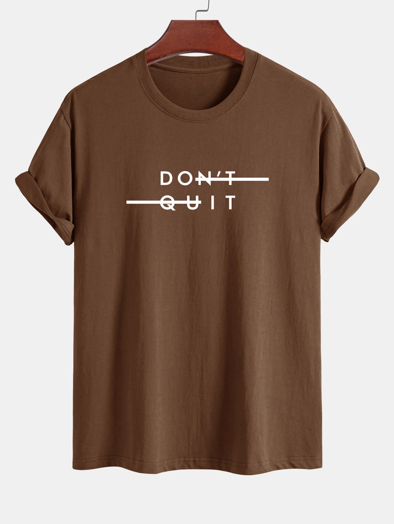 Regular Fit Don't Quit Print Cotton T-Shirt