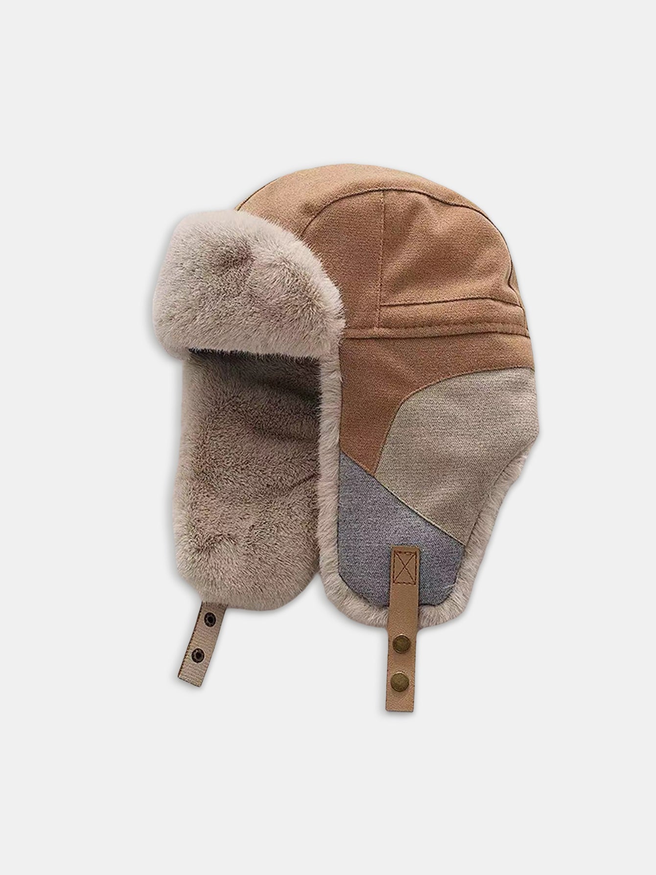 Patchwork Windproof Warm Trooper Trapper Hat