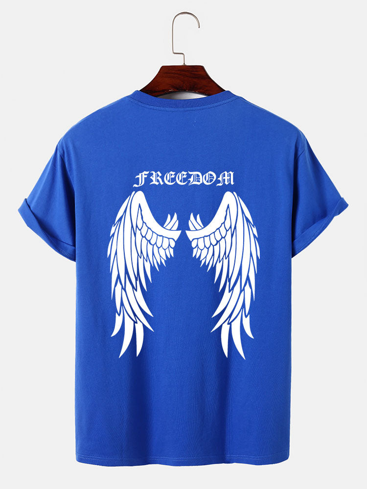 Wings Back Print T-Shirt