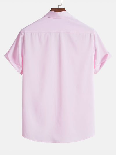 Solid Color Lapel Basic Shirts