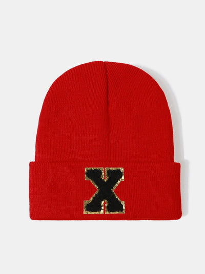 1pc Letter  A-Z Warm Knit Beanie Hat