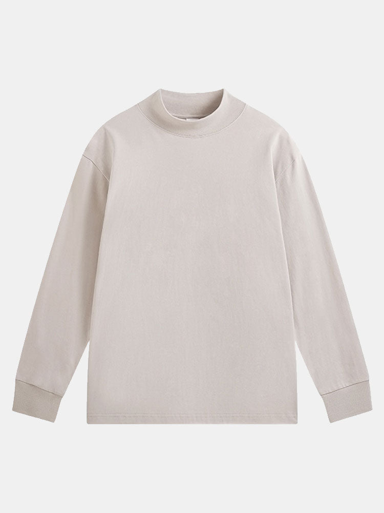 3 Pieces Basic Long Sleeve Mock Neck T-Shirt