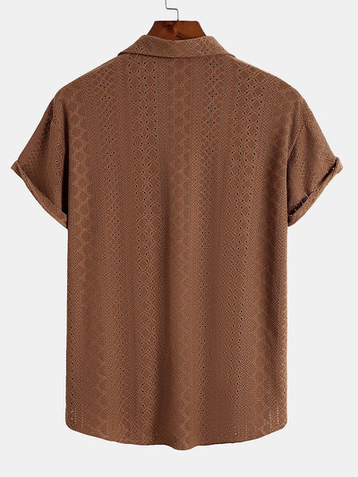 Jacquard Textured Button Up Shirt