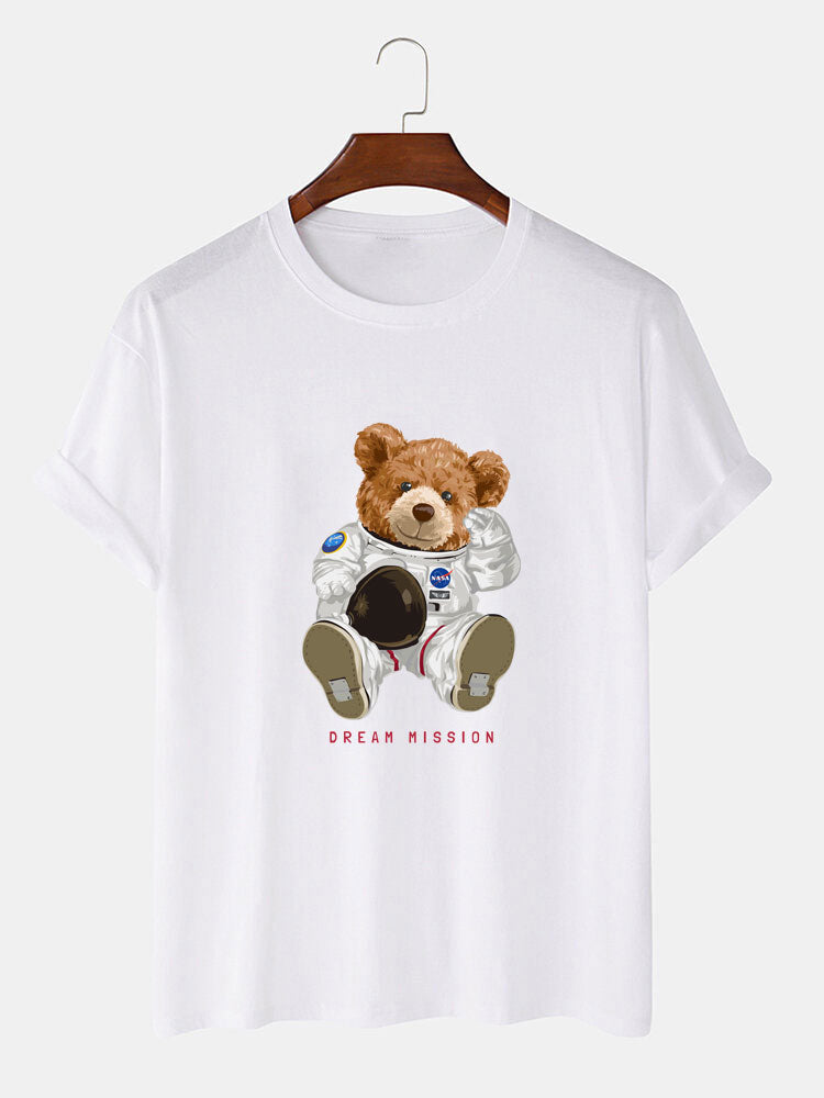 NASA Space Bear Print T-Shirt