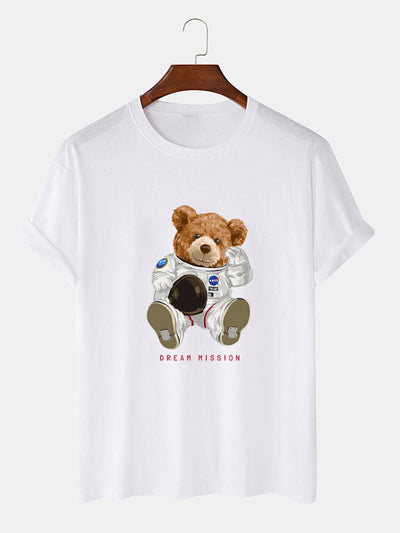 NASA Space Bear Print T-Shirt