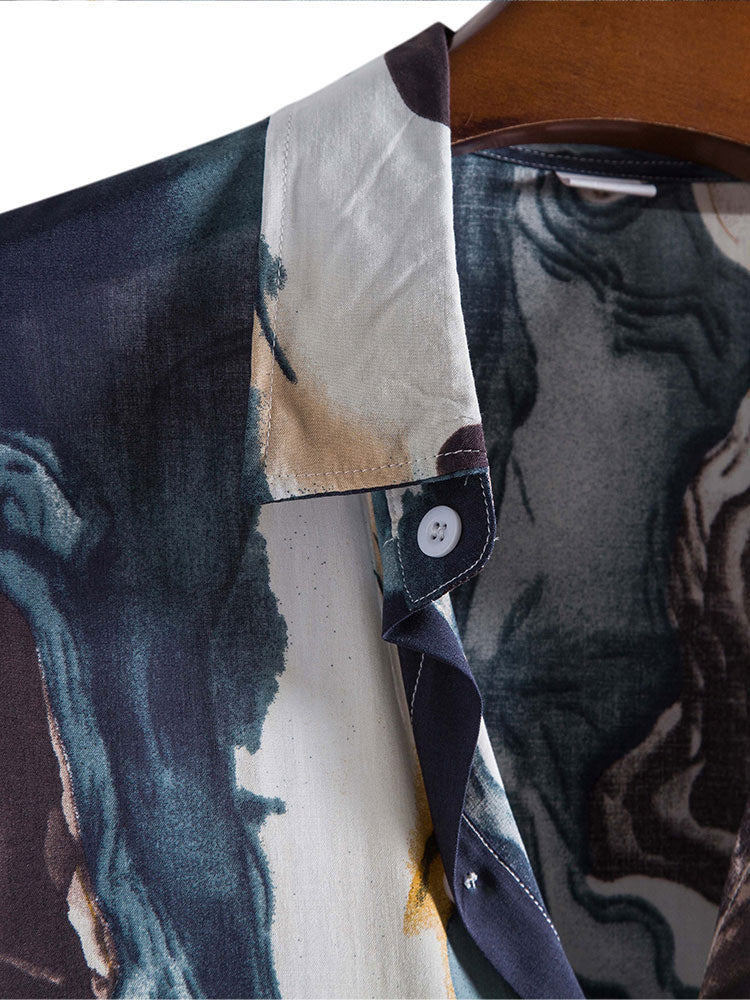 Ink Abstract Print Shirt
