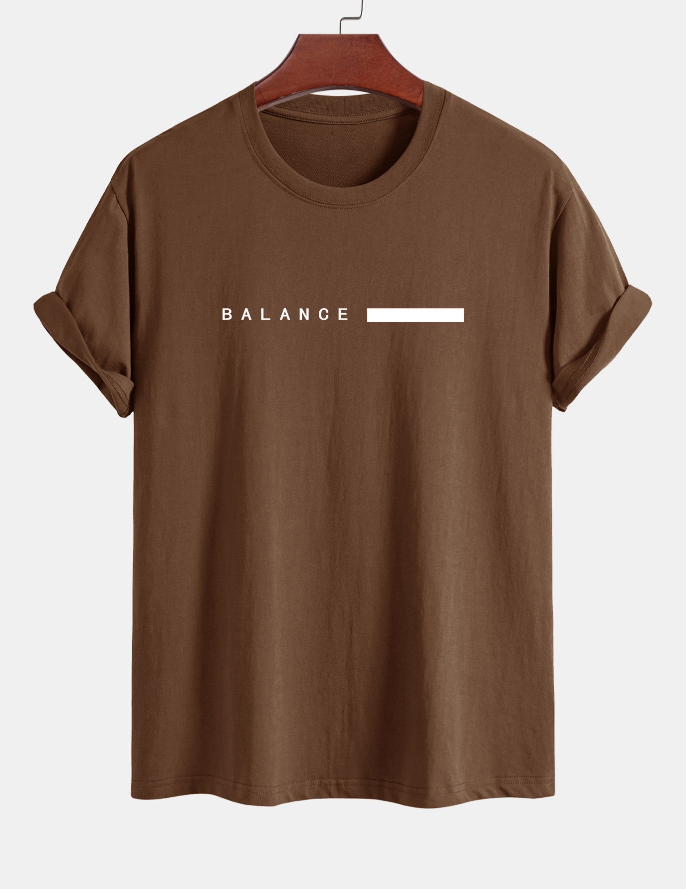 Regular Fit Balance Stripe Print Cotton T-Shirt
