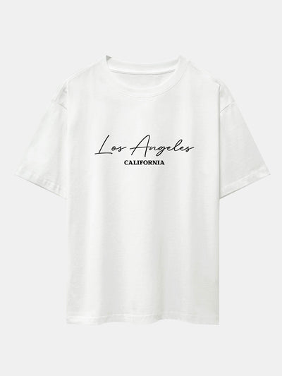 Los Angeles Handwritten Print Heavy Weight Oversize T-Shirt