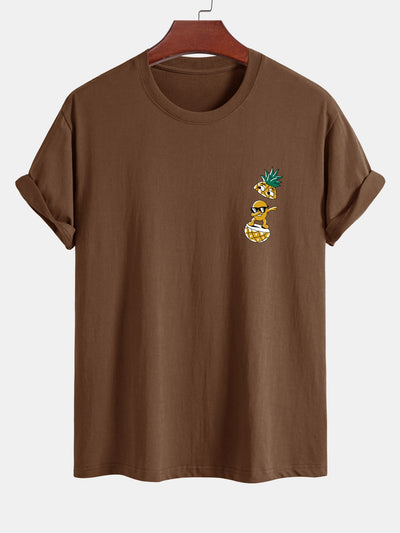 Regular Fit Cool Pineapple Boy Print Cotton T-Shirt