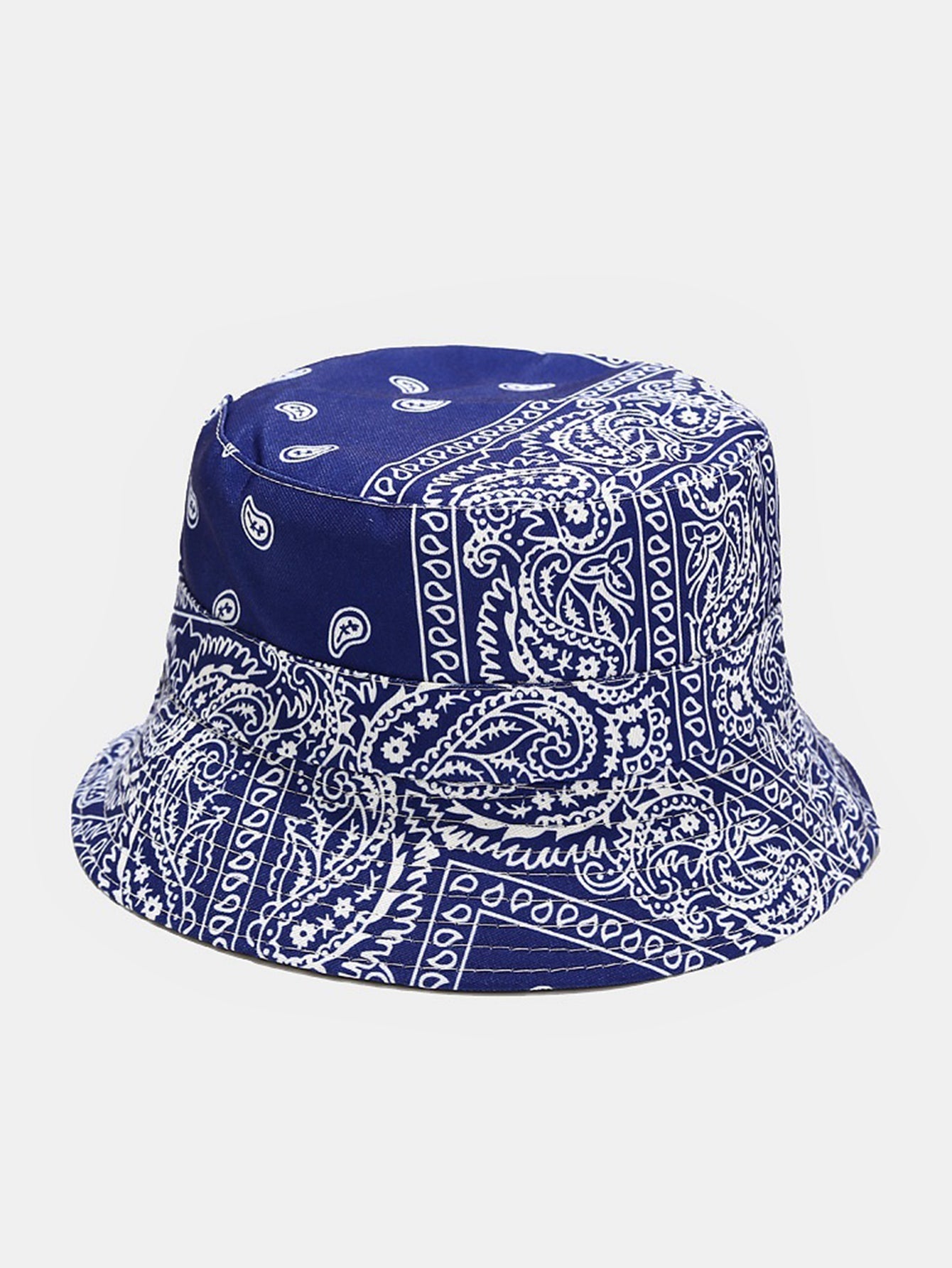 Double Side Reversible Paisley Print Bucket Hat