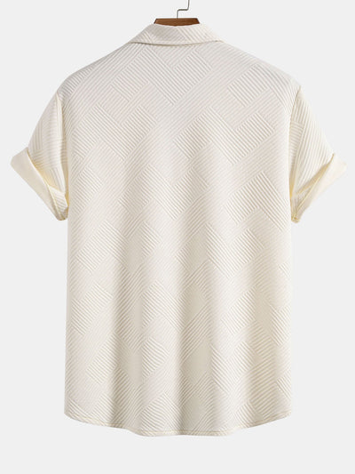 Stripe Jacquard Button Up Shirt