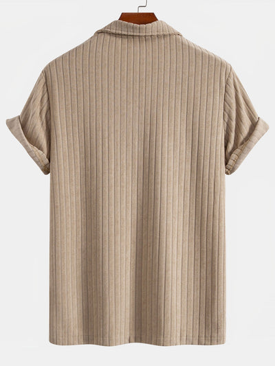 Striped Terry Cuban Shirt